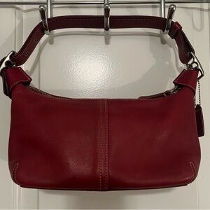Coach Red Leather Shoulder Bag